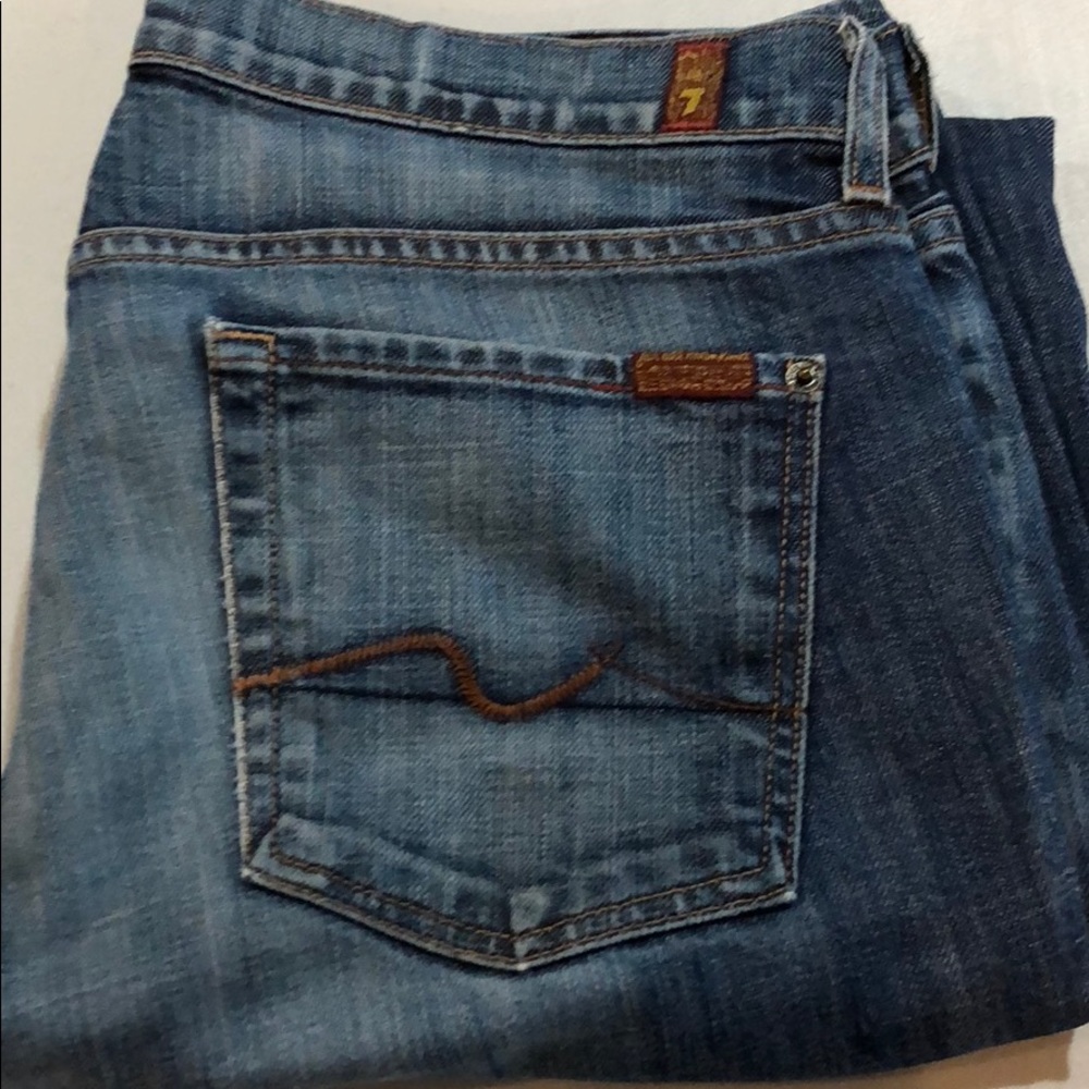 7 for all mankind bootcut medium wash w/fade